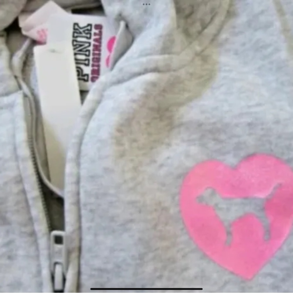 NEW VICTORIAS SECRET PINK  BLING SEQUIN SET FULL ZIP HOODIE & PANTS - Picture 4 of 15